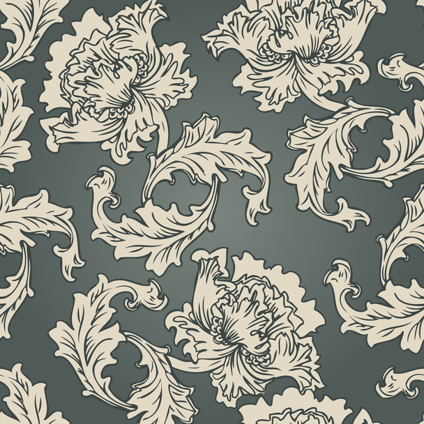 Vector floral seamless pattern - ベクター画像
