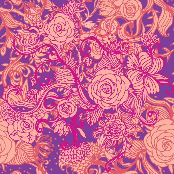 Seamless vintage flower pattern - ベクター画像