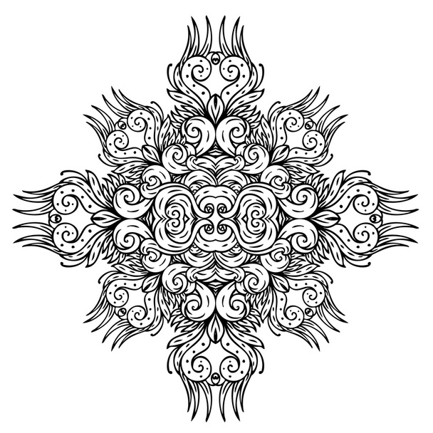 Modèle floral rétro vectoriel noir
 - Vecteur, image