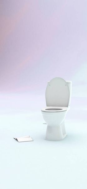 3d illustration of porcelain toilet - Photo, Image