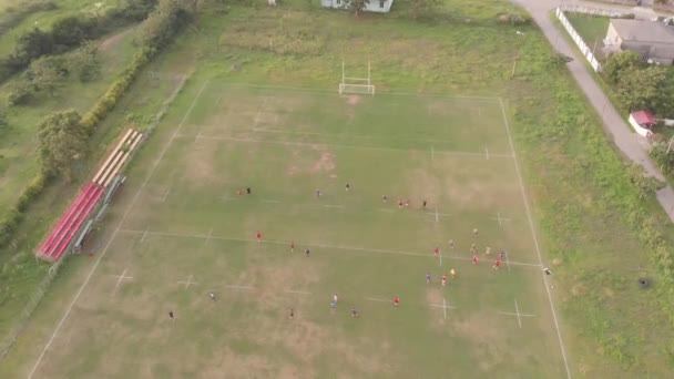 football and soccer training from above - Footage, Video