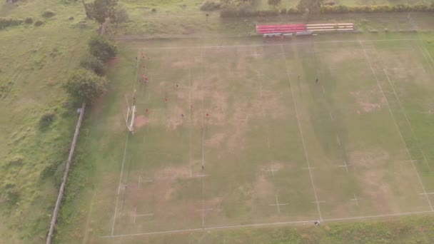 football and soccer training from above - Footage, Video