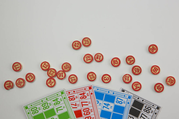 Gra lotto tabeli za pomocą banerów, czasopism z przestrzenią tekstową - Zdjęcie, obraz