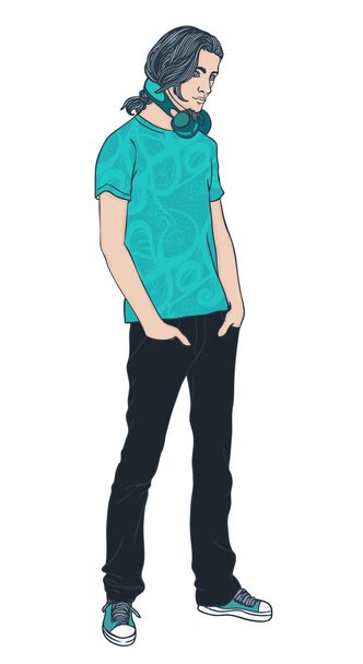 Attractive young man - Vector, Image
