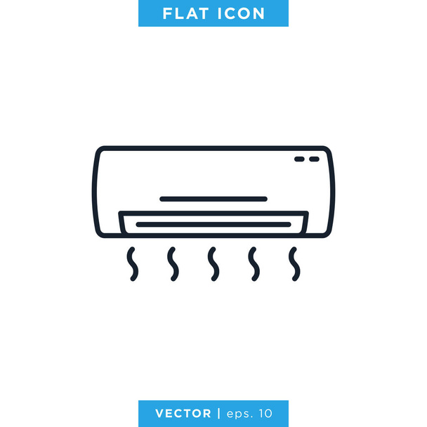 Plantilla de diseño de vectores de icono de aire acondicionado. Vector editable eps 10 - Vector, imagen