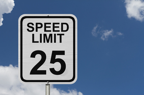 Limite de vitesse 25 signe
 - Photo, image