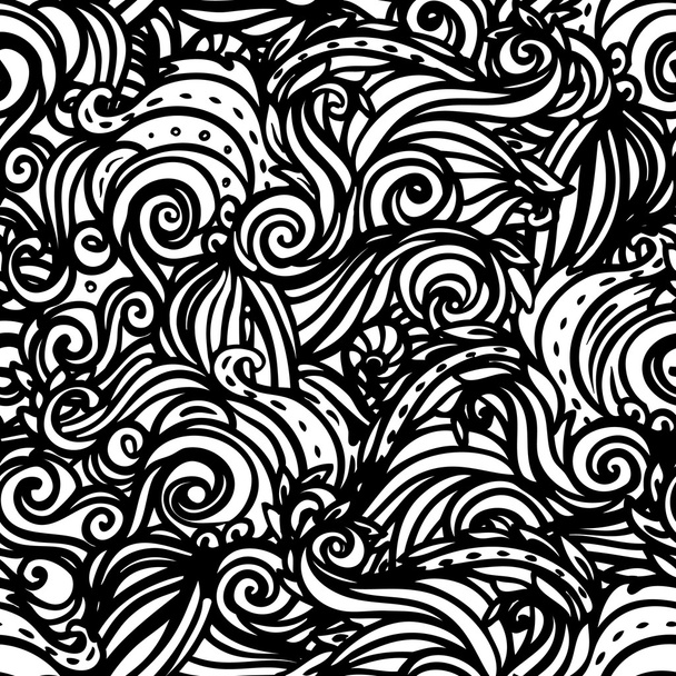 black and white abstract pattern - Διάνυσμα, εικόνα
