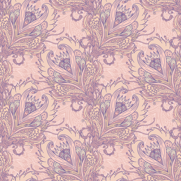 Floral paisley floral seamless pattern - Vektor, Bild