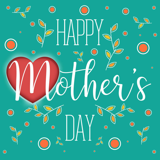 Happy mothers day card - Vector, imagen