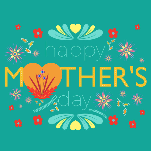 Happy mothers day card - Vetor, Imagem