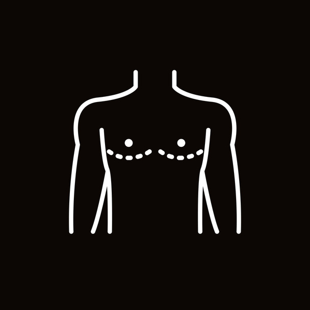 mastectomy line icon, vector simple illustration - Vector, Image