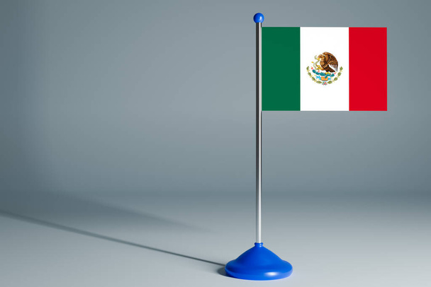 The 3d rendering  realistic national flag of Mexic - Photo, Image