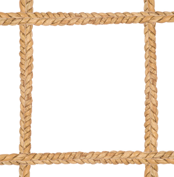 Frame composed of rope isolated on white - Valokuva, kuva