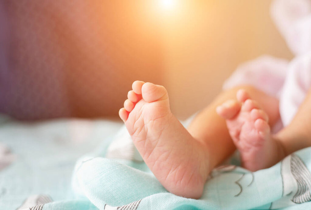 Cute asian baby newborn close up - Foto, imagen