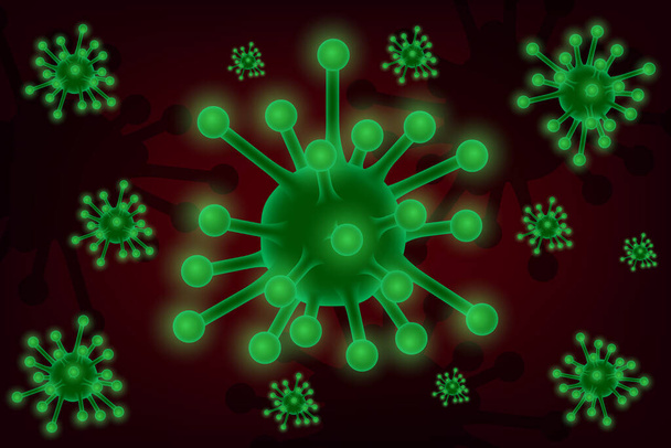 Vektor des Coronavirus 2019-nCoV und Virus-Hintergrund.Vektor-Abbildung Folge 10 - Vektor, Bild