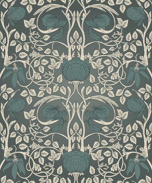 Seamless pattern with flowers - Wektor, obraz