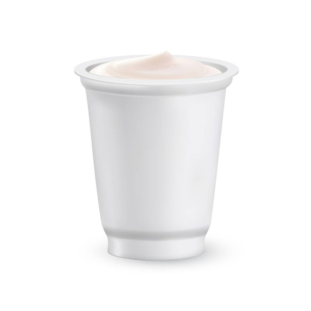 Йогуртовый молочный сливочный вектор вкусного десерта
 - Вектор,изображение