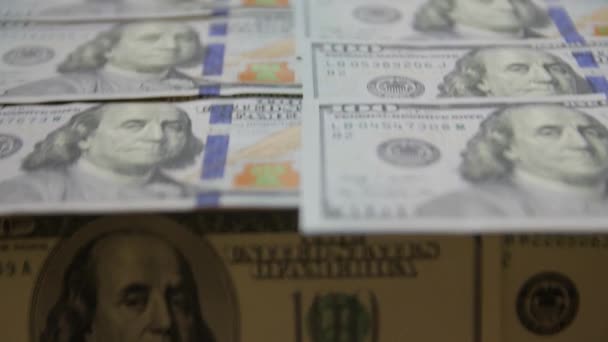 Τραπεζογραμμάτια των 100 δολαρίων - Πλάνα, βίντεο