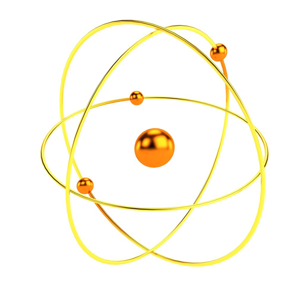 realistische 3d render van atoom - Foto, afbeelding