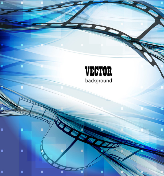 Curved photographic film. - Vector, Image