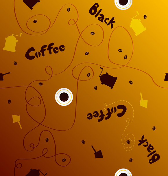 Coffee vector pattern. - Vector, Image