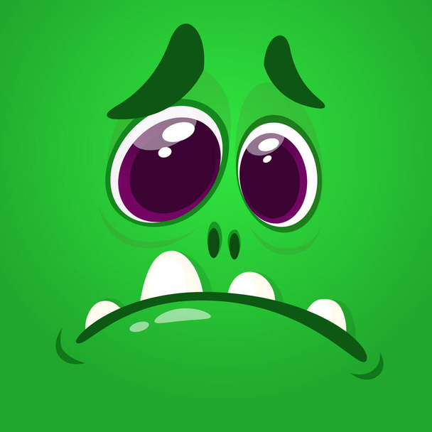 Cartoon of Sad Crying Funny Monster face avatar. Vector illustration for Halloween - Vektor, obrázek