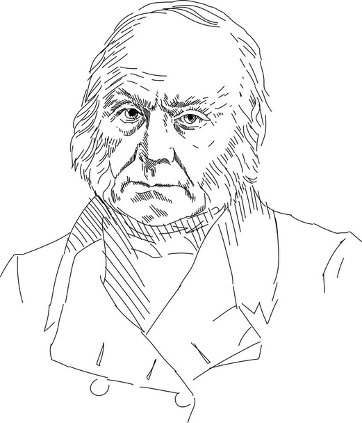  John Quincy Adams - az USA hatodik elnöke - Vektor, kép