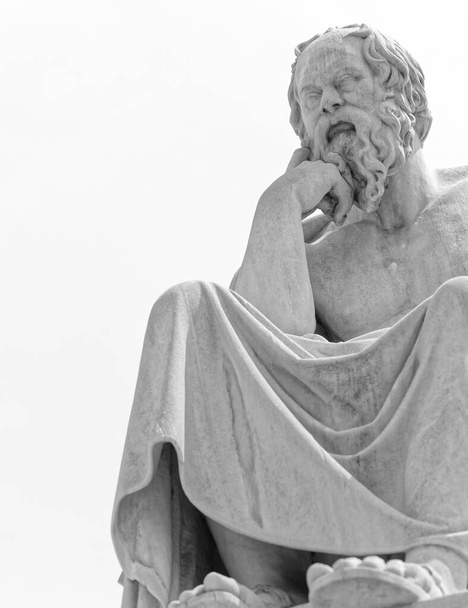 Socrates the ancient greek philosopher in deep thoughts, space for tex - Photo, Image