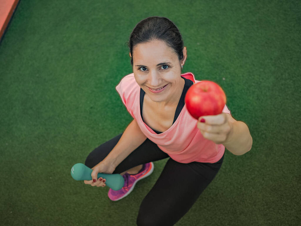 slim sporty woman at outdoor fitness workout - Valokuva, kuva