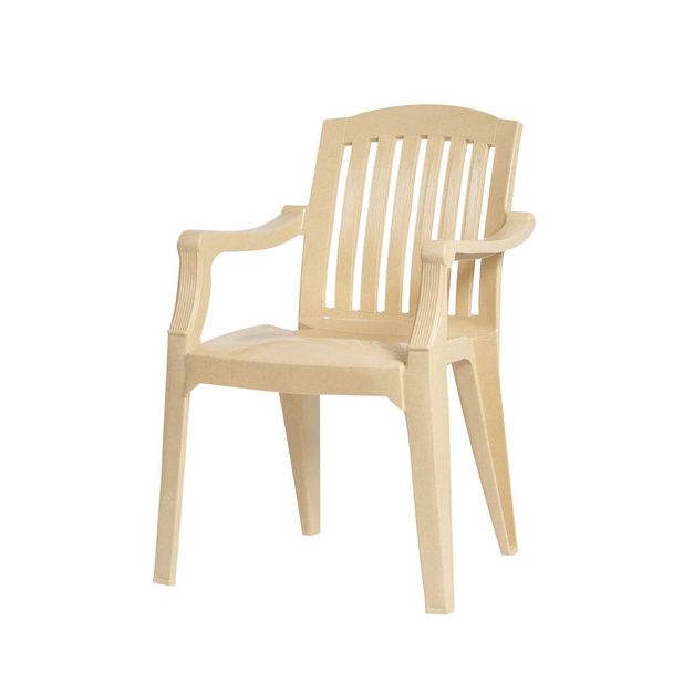 Plastic stoel met witte achtergrond - Foto, afbeelding