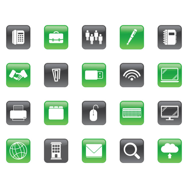 set of office icons - Vector, imagen