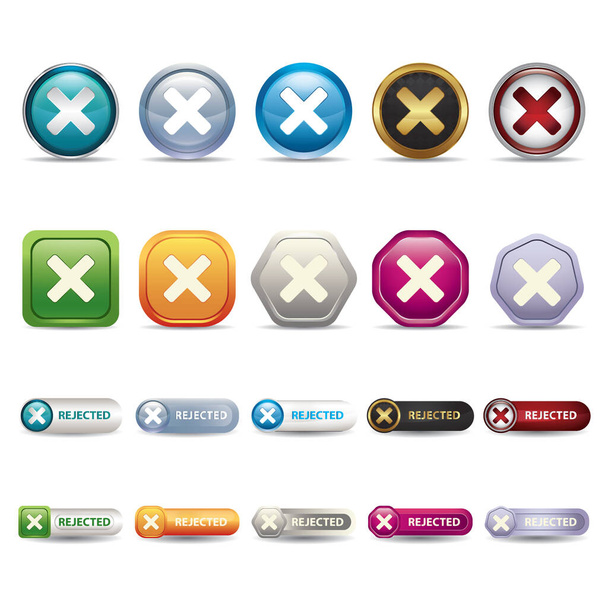 A set of button icons. - Wektor, obraz