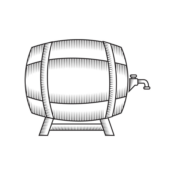 Uma ilustração barril de cerveja
. - Vetor, Imagem