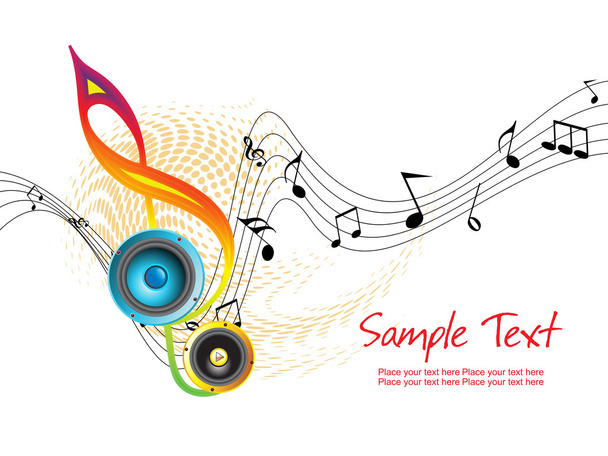 Illustration of musical background - Vector, afbeelding