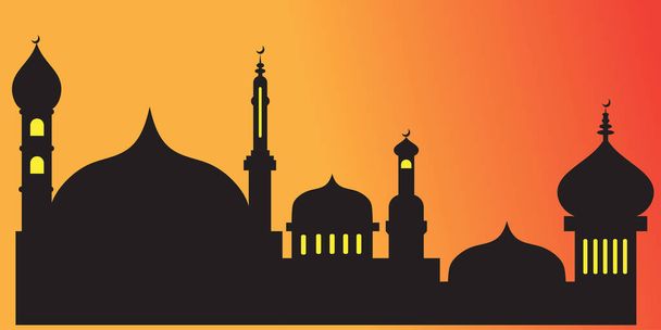Moskee achtergrond symbool van Ramadan Kareem, Ramadan Mubarak Vector. - Vector, afbeelding