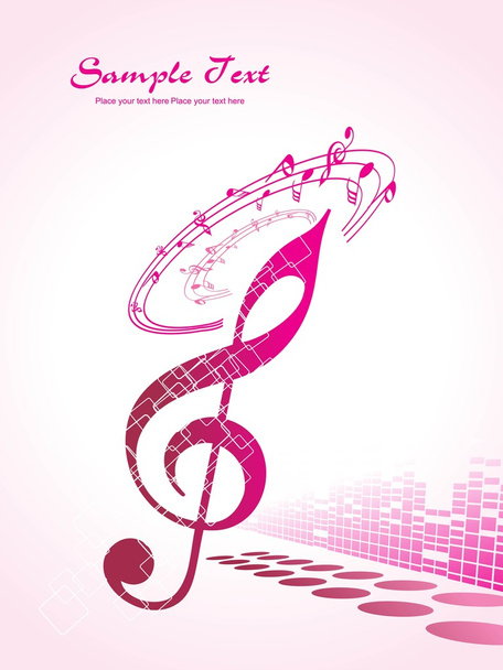 Illustration of musical background - Vector, Image