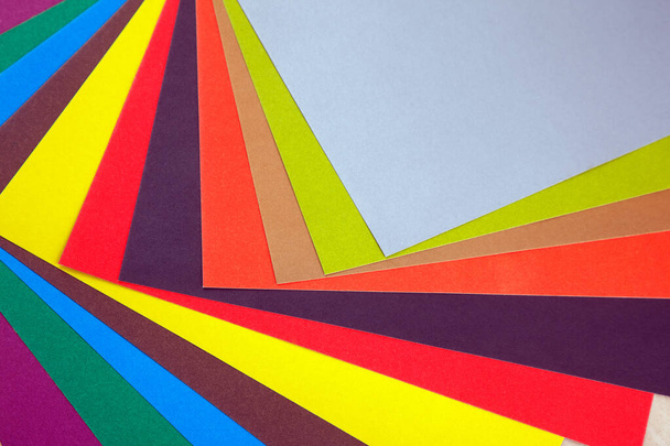 Many colored sheets of cardboard - Фото, изображение