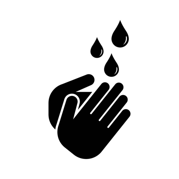 Wash hands icon. Vector illustration on withe background. - Вектор, зображення