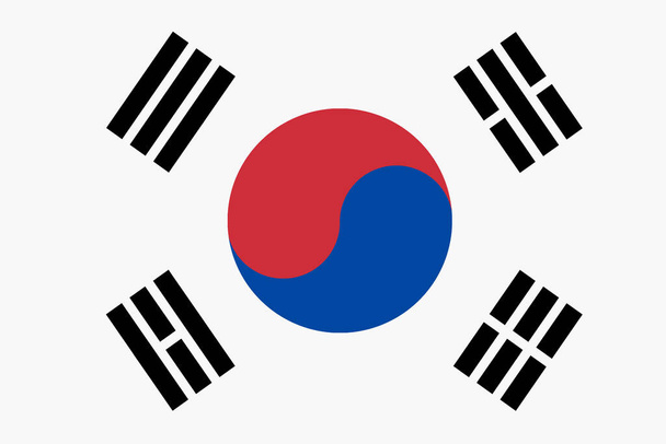 韓国国旗の背景イラスト赤青｜Taegukgi - 写真・画像