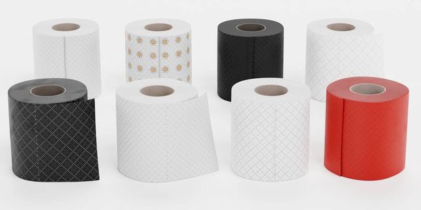 Realista 3D Render de papel higiénico conjunto
 - Foto, Imagen