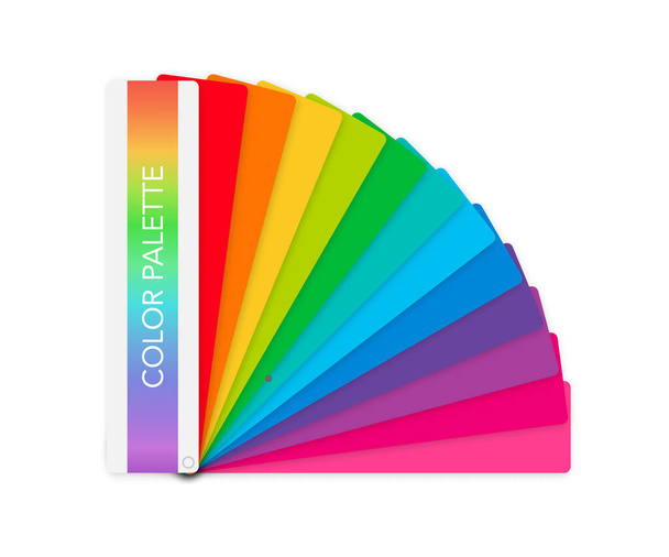 Guía de paleta de colores sobre fondo gris. Ilustración de stock vectorial
. - Vector, imagen
