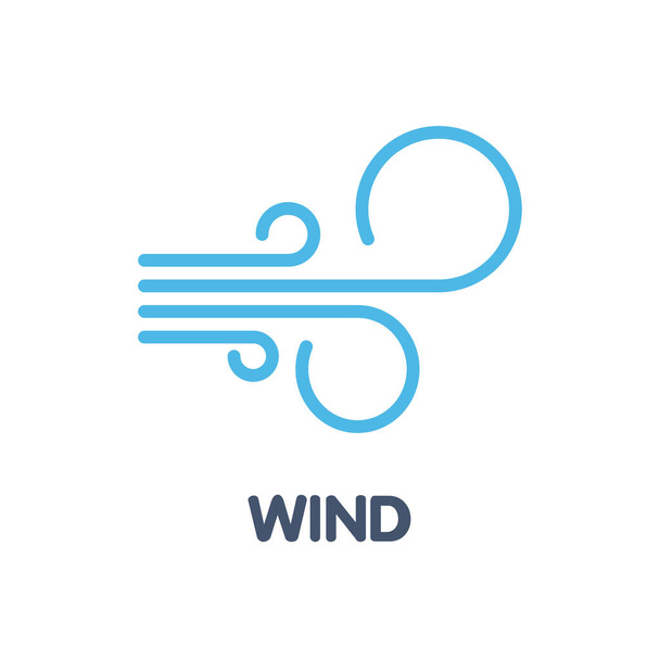 Wind flat icon design style illustration on white background eps.10 - Vector, Image