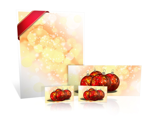 3D christmas postcards on a white background - Photo, image