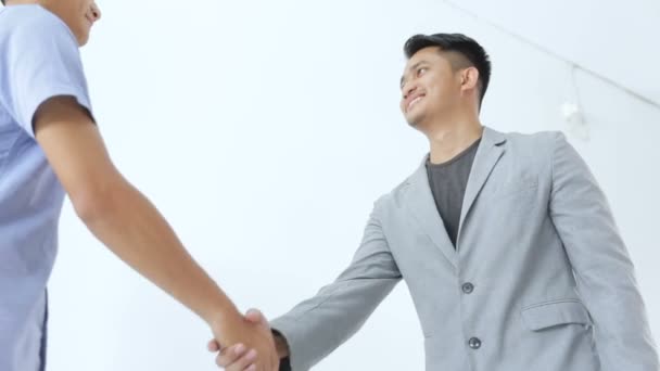 Asian Young Business shake hand deal - Footage, Video