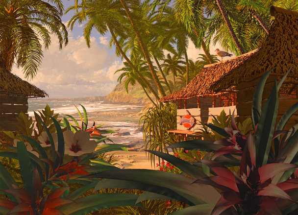 Polynesian Beach Hut - Photo, Image