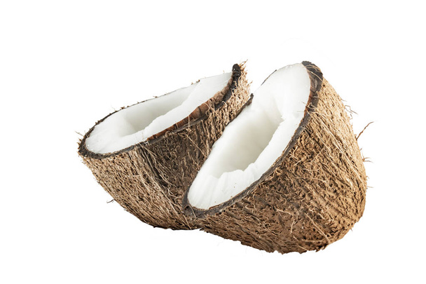Kokosnuss isoliert auf weißem Hintergrund - Foto, Bild