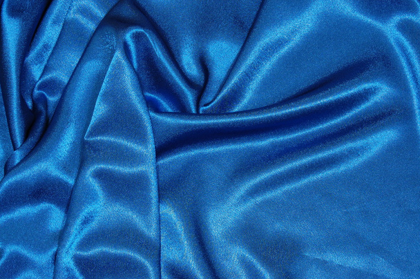Blue satin background - Foto, Imagen