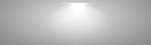 Fehér, szürke panorámás stúdió háttér fehér fény - Vektor, kép