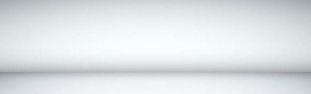 Λευκό με γκρι πανοραμικό φόντο στούντιο με λευκή λάμψη - Διάνυσμα, εικόνα