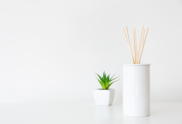 Home diffuser and potted plant - Foto, Imagen